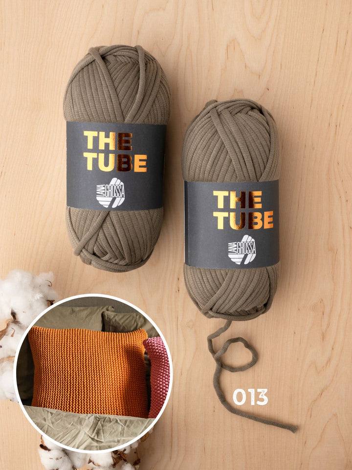 Strickpaket The Tube Kissenhülle Kraus Rechts