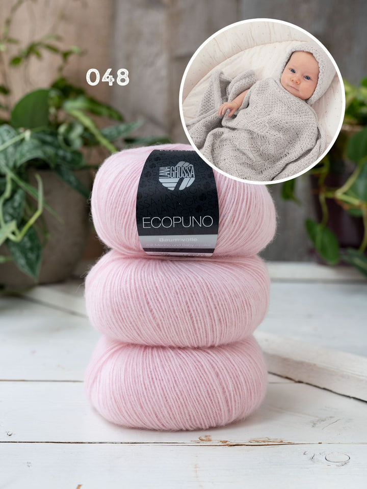 Strickpaket Ecopuno Baby-Decke