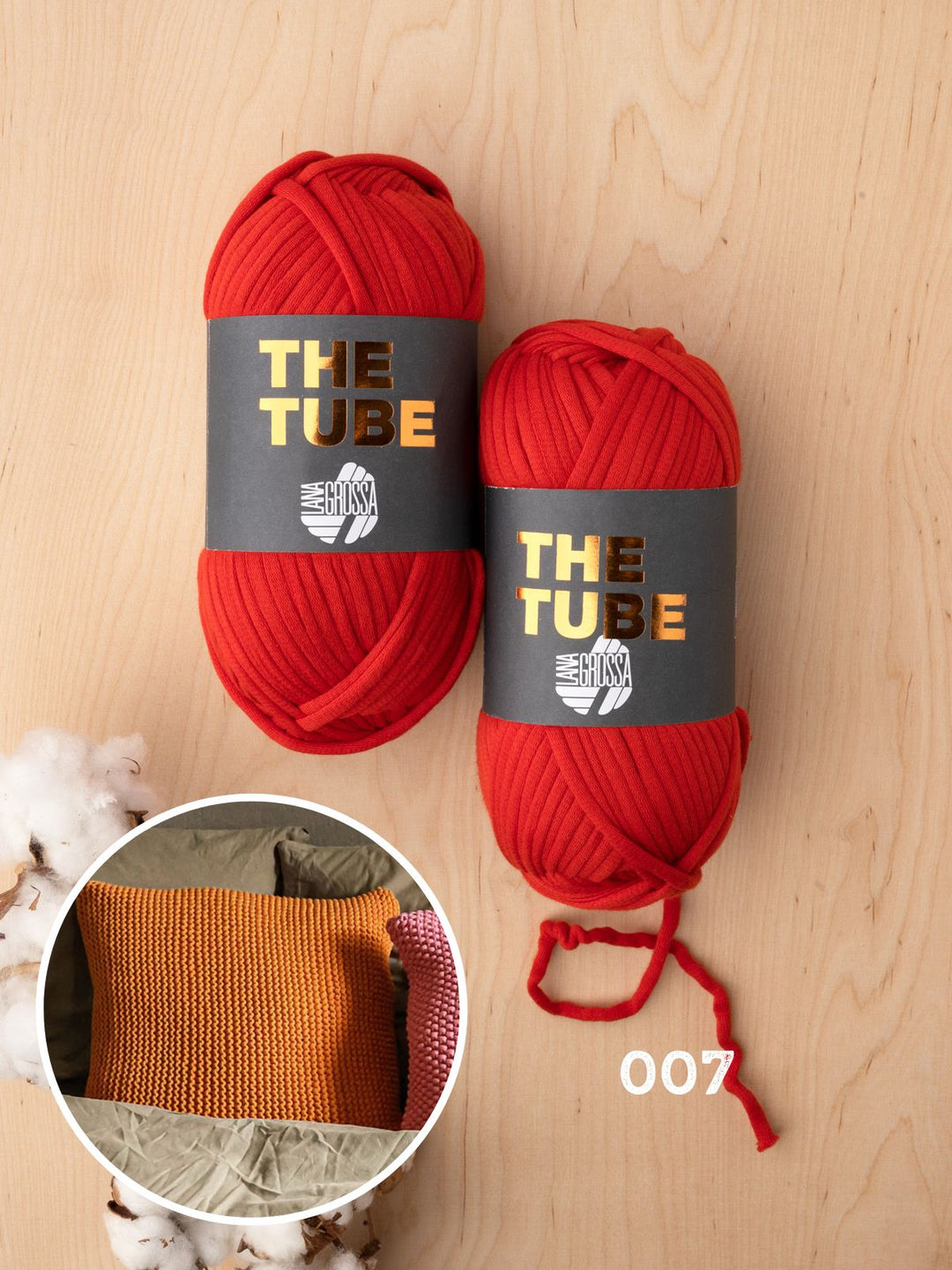 Strickpaket The Tube Kissenhülle Kraus Rechts