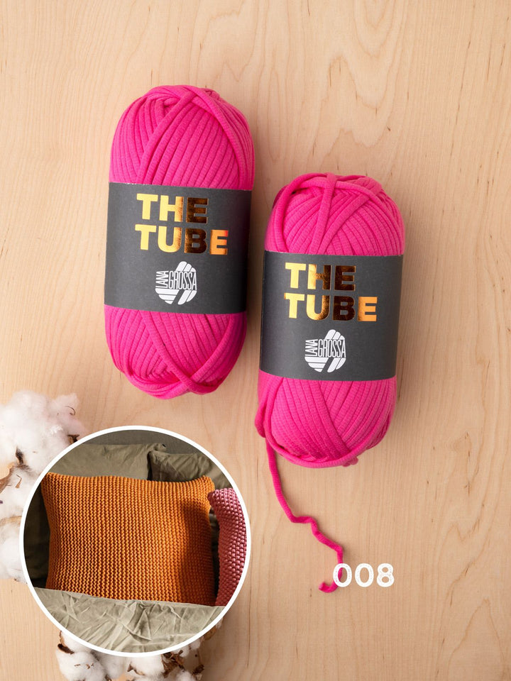 Strickpaket The Tube Kissenhülle Kraus Rechts