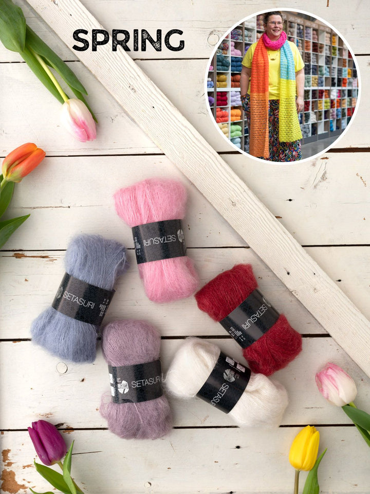 Häkelpaket Setasuri Colorblock Schal