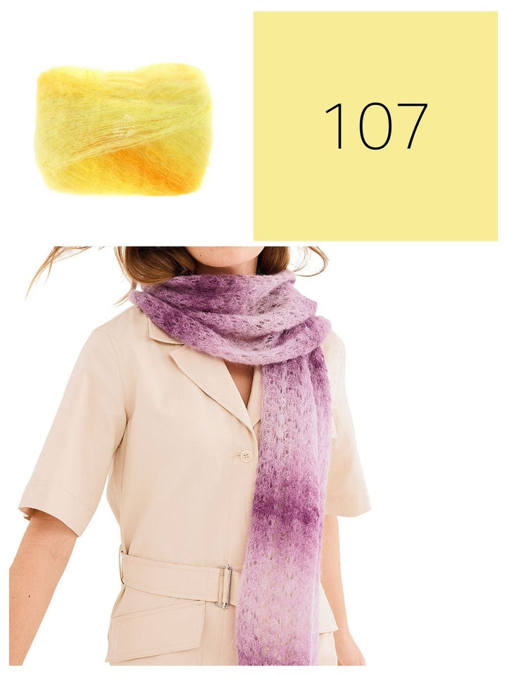Strickpaket Setasuri Dégradé Schal im Ajourmuster