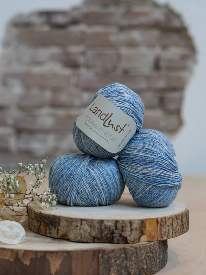 Landlust Sommerseide Mélange 112 Jeans meliert