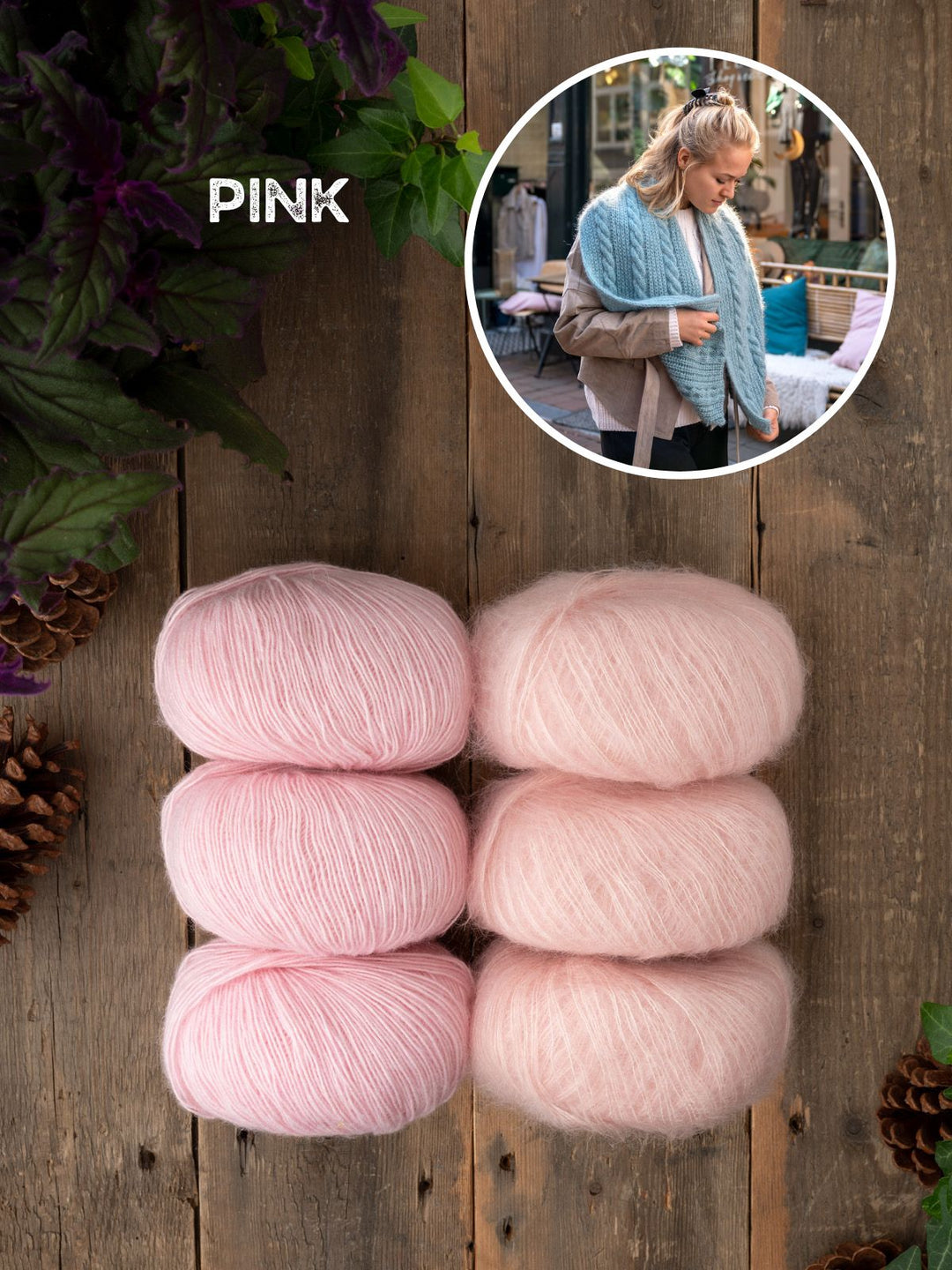 Strickpaket Zopfschal Louisa
