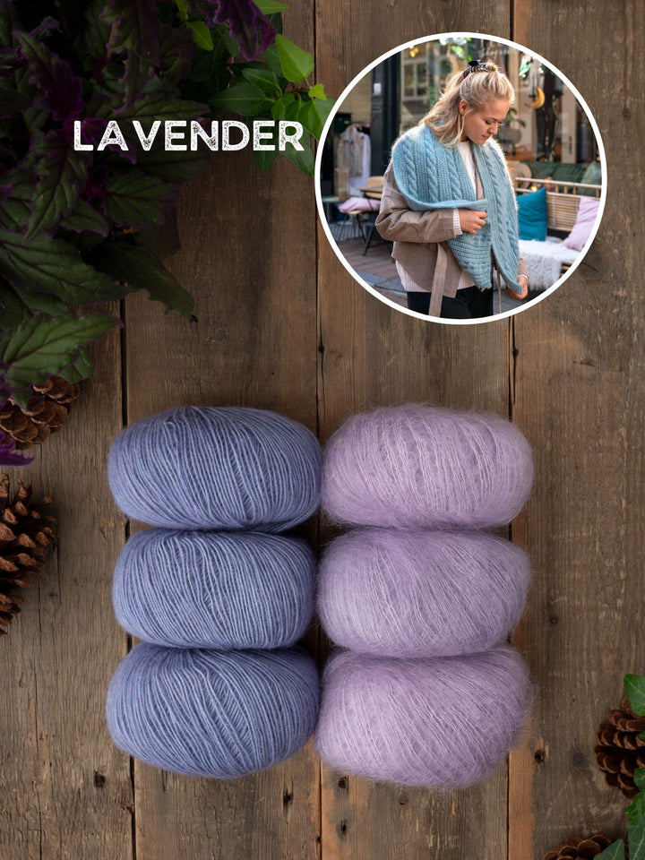 Strickpaket Zopfschal Louisa