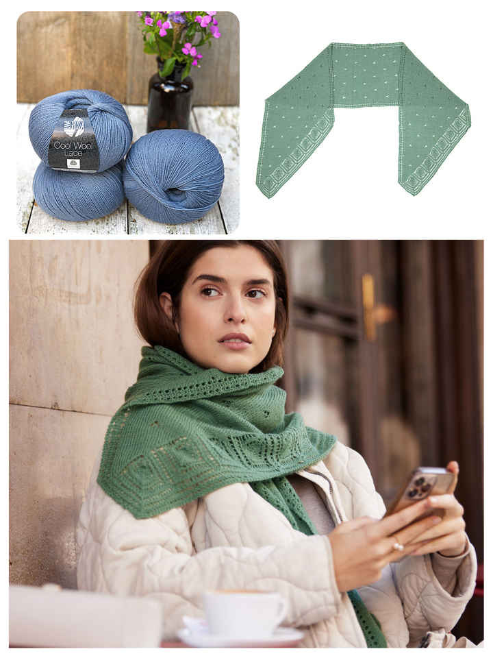Strickpaket Cool Wool Lace Stola