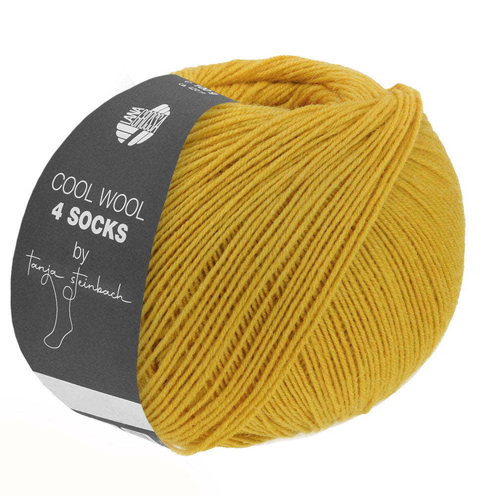 Cool Wool 4 Socks 7713 Goldgelb