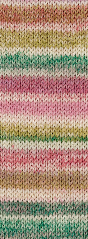 Cool Wool 4 Socks Print 7752 Hellgrau / Violett / Grün