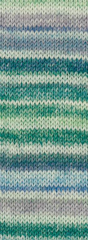 Cool Wool 4 Socks Print 7754 Hellgrau / Petrol / Graugrün