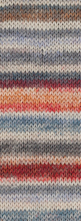 Cool Wool 4 Socks Print 7758 Hellgrau / Graublau / Braun / Petrol