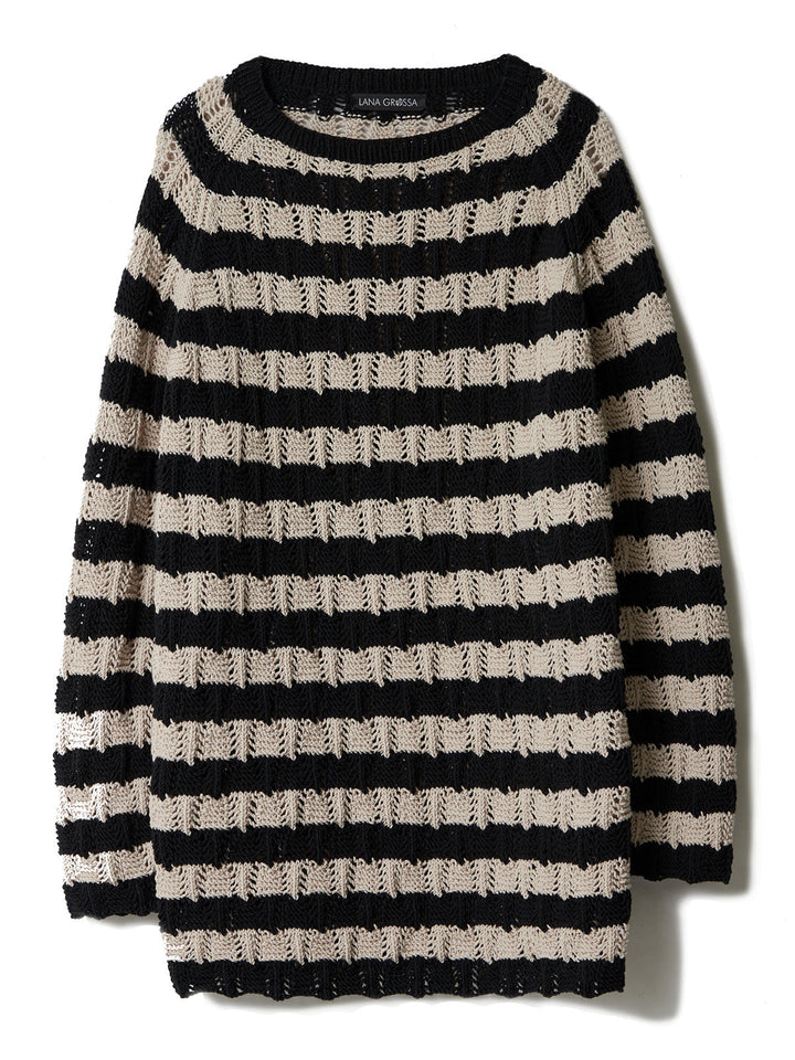 Strickpaket Elastico Pullover im Ajourmuster