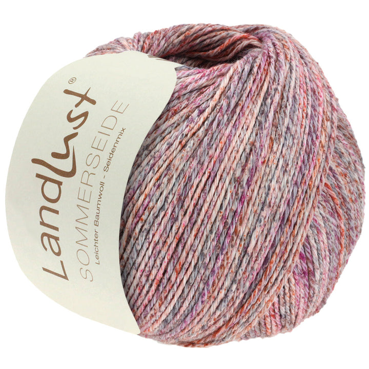Landlust Sommerseide mélange 102 Rosa / Grau / Brombeer