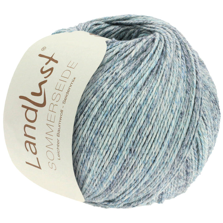 Landlust Sommerseide mélange 106 Mint / Jeans / Grau